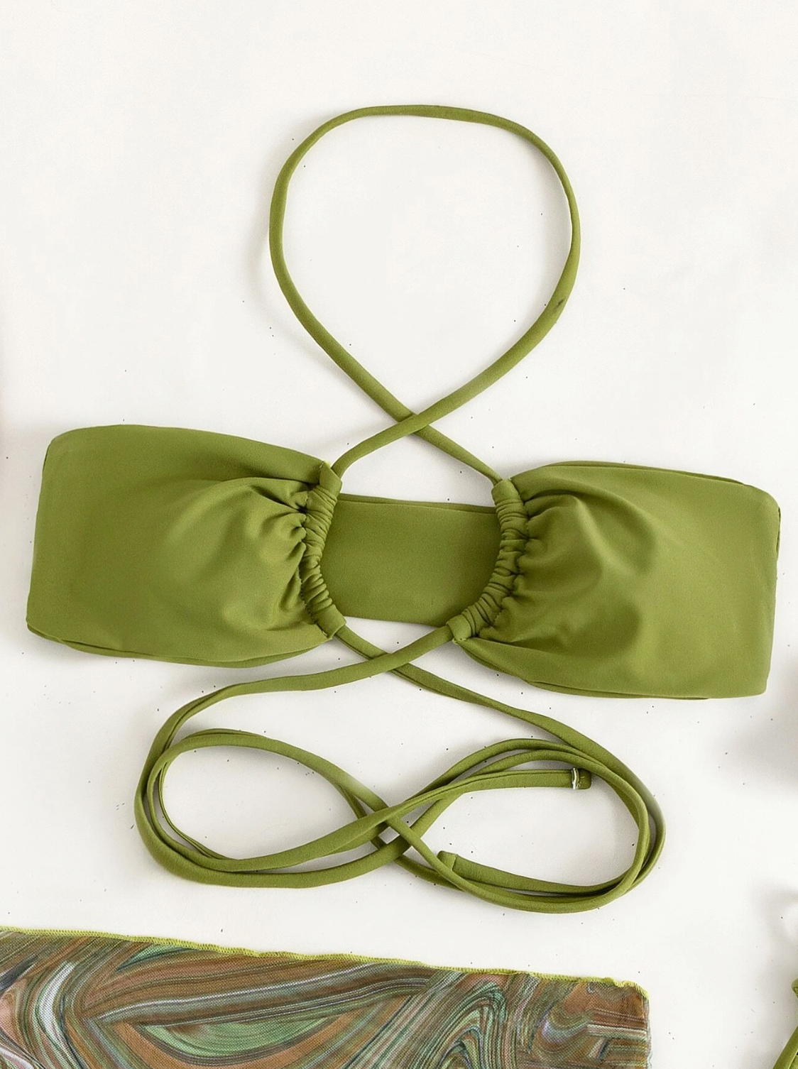 Olive Oasis: Bikini 3 piezas color verde oliva