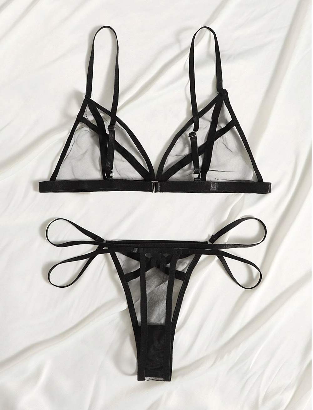 Set de lencería: Dark Mesh Desire