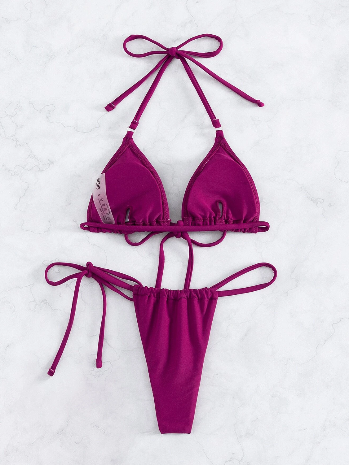 Lush Lavender: Bikini 2 piezas de micro triángulo y bottom estilo tanga