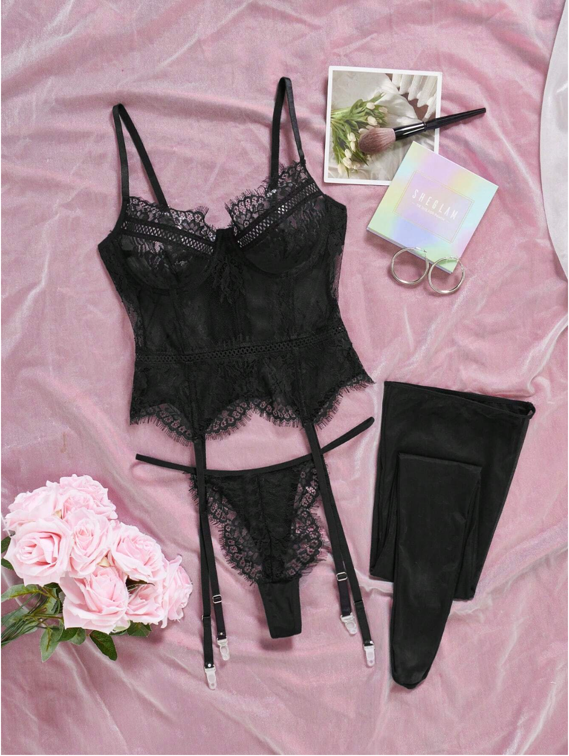 Set de lencería: Black Velvet