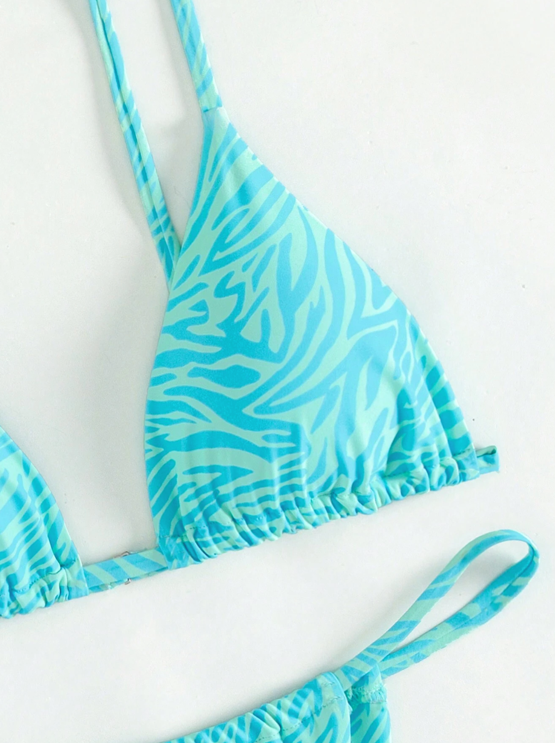 Zebra Jungle: Bikini 2 piezas con tanga triángulo con estampado de zebra