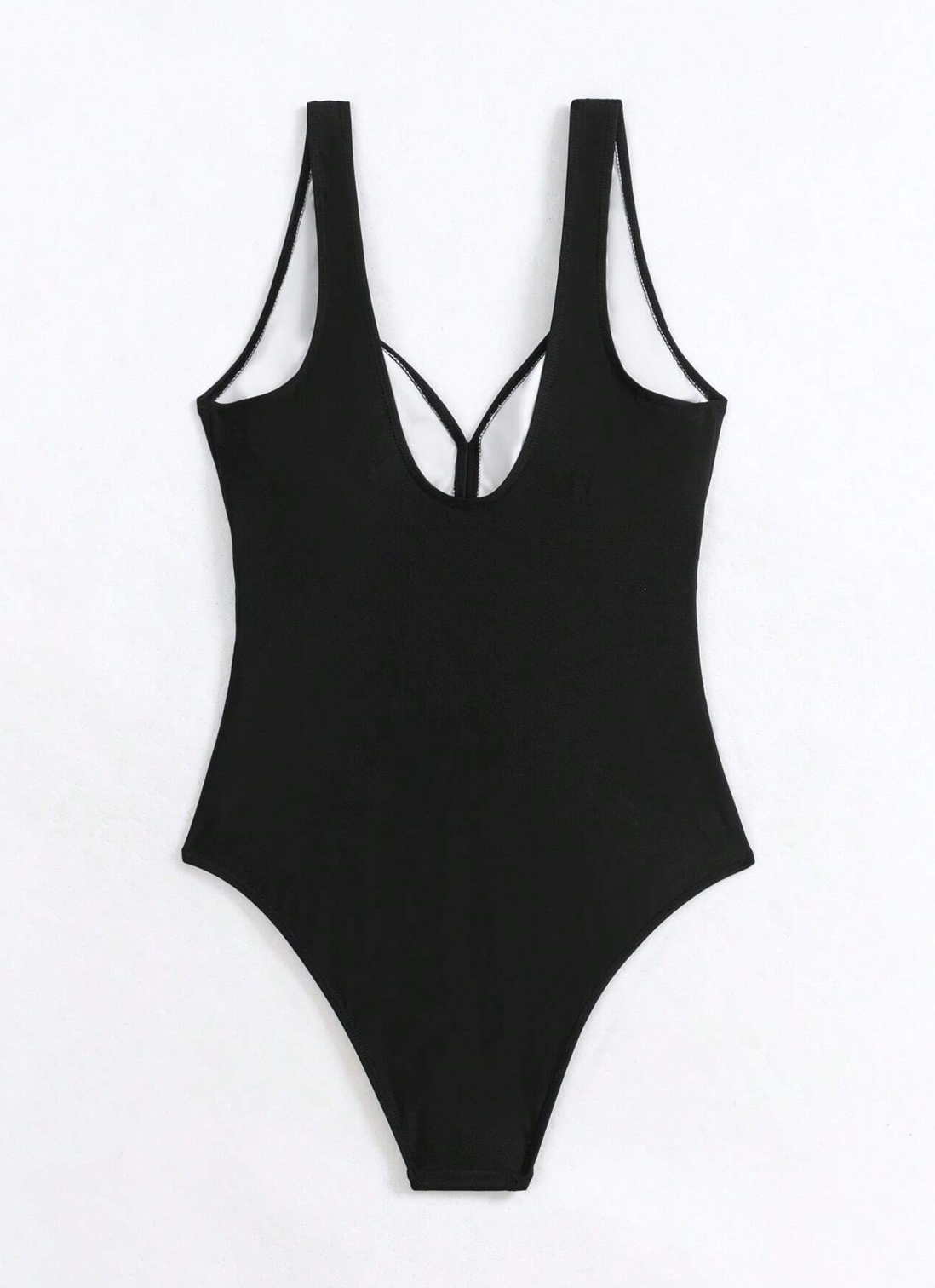 Chic Essential Black: Traje de baño de 1 pieza color negro