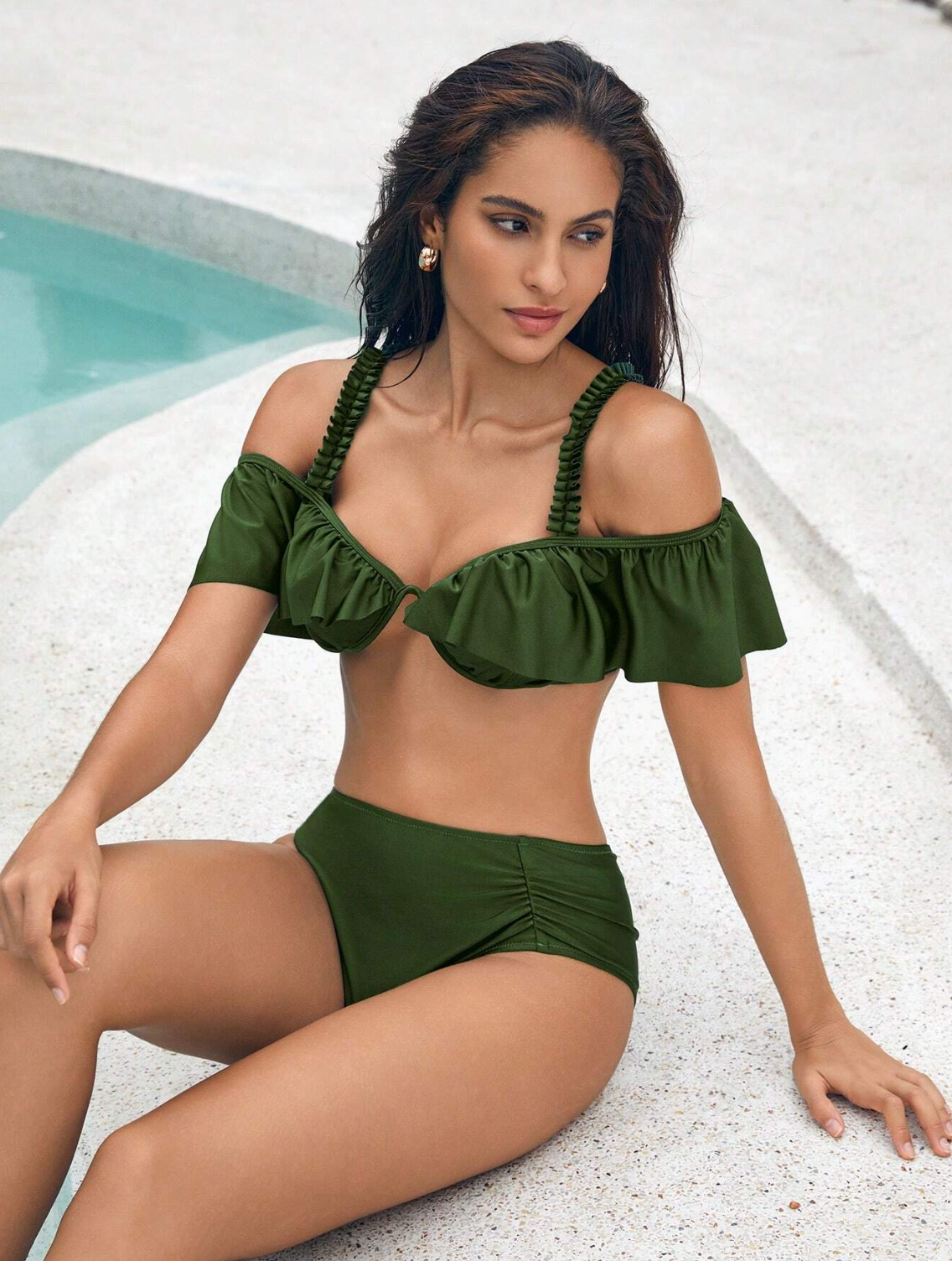Tropical Garden: Bikini 2 piezas con top de vuelos