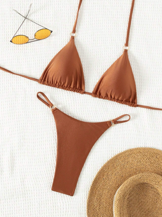 Terra Cotta: Bikini 2 piezas de tanga con aro