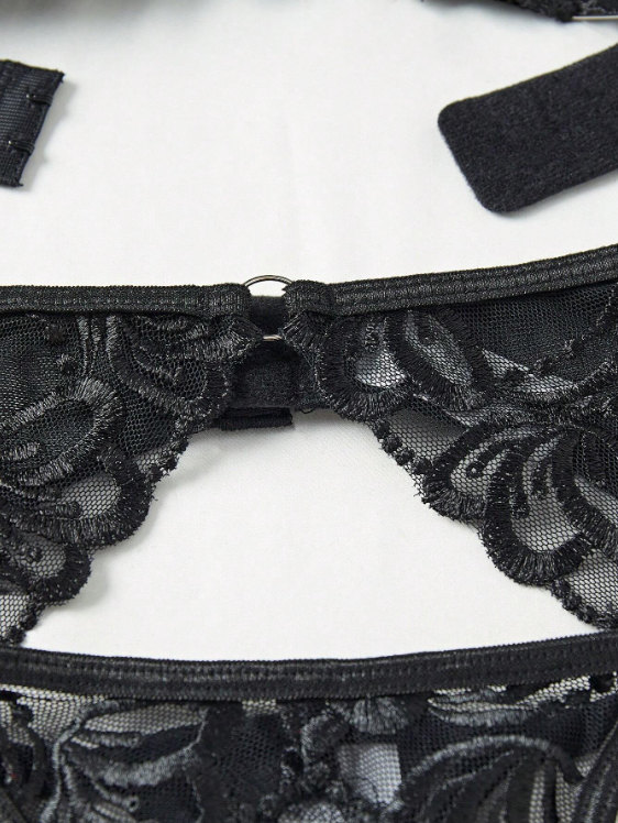 Set de lencería de 5 piezas: Midnight Opulence Set