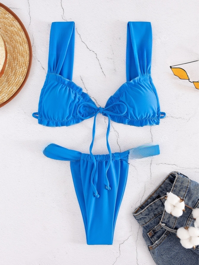 Blue breeze: Bikini de 2 piezas con vuelos