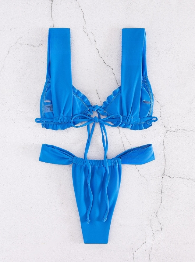 Blue breeze: Bikini de 2 piezas con vuelos