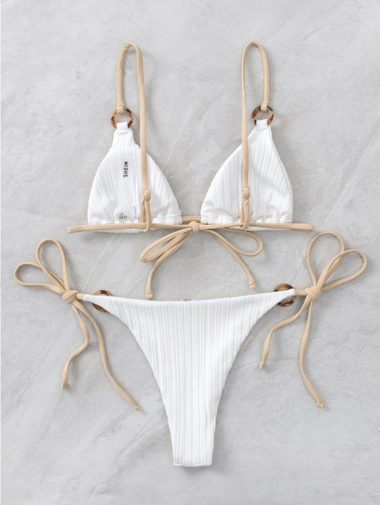 White Sands Triangle: Bikini 2 piezas Texturizado