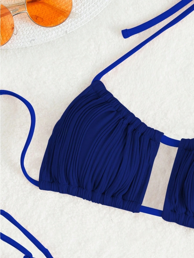 OceanBreeze: Bikini 2 piezas Halter con Cordón Lateral