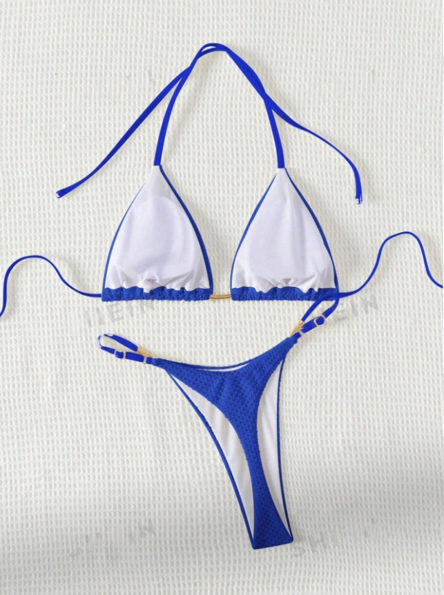Azure Allure: Bikini 2 piezas de bottom de tanga