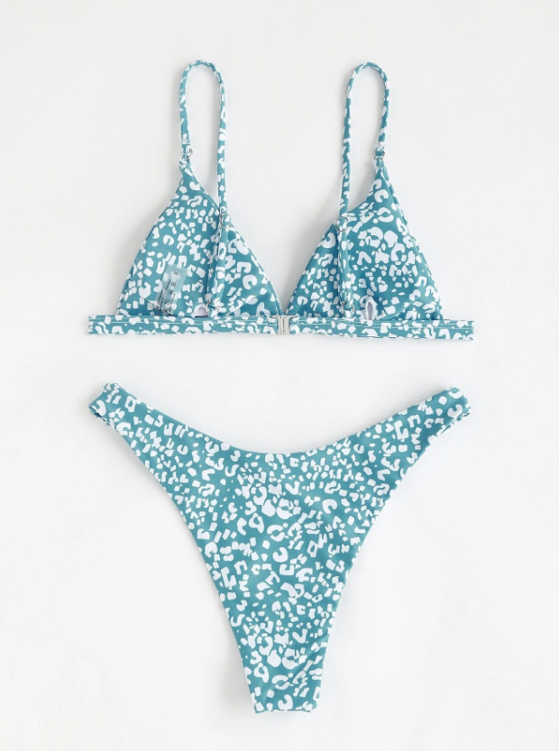 TropicalSplash: Bikini 2 piezas cortado alto con estampado