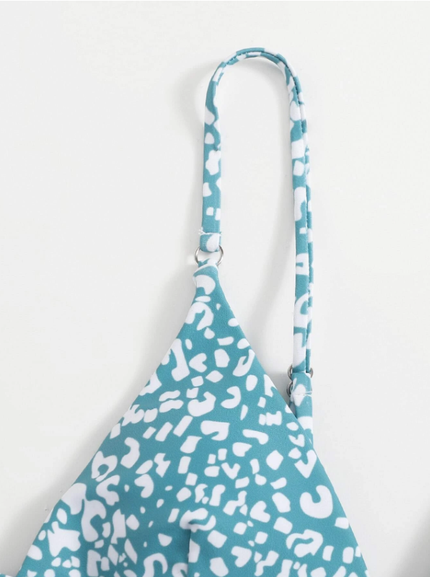 TropicalSplash: Bikini 2 piezas cortado alto con estampado