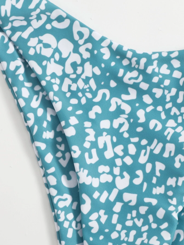 TropicalSplash: Bikini 2 piezas cortado alto con estampado