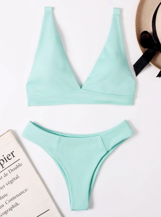 Ocean Mint: Bikini 2 piezas escote V