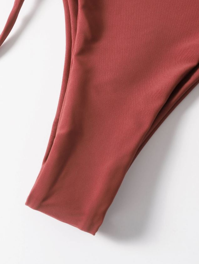 Cinnamon Glow: Bikini 3 piezas corte alto