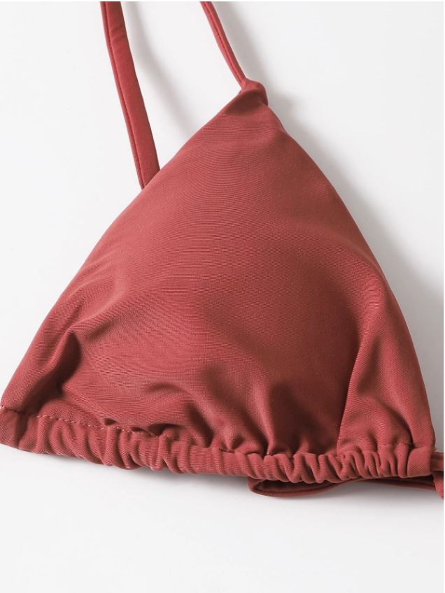 Cinnamon Glow: Bikini 3 piezas corte alto