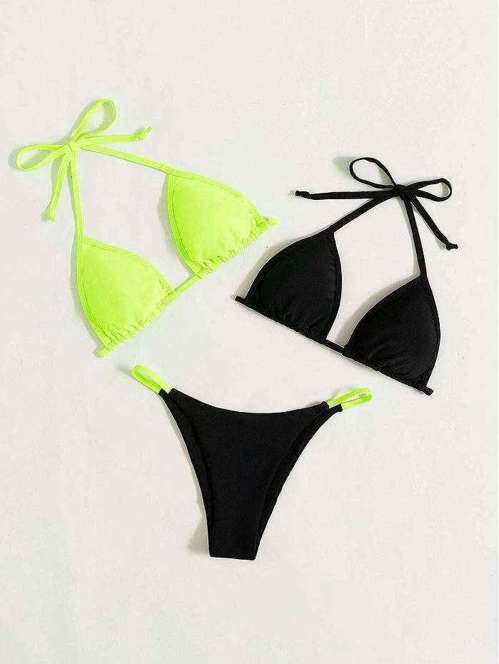 ColorBurst: Bikini 3 piezas de triángulo halter