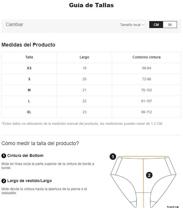 Bottom de bikini pierna alta