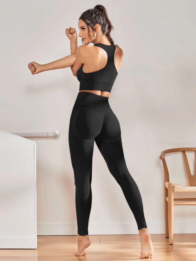 Conjunto sport bra y leggings negro