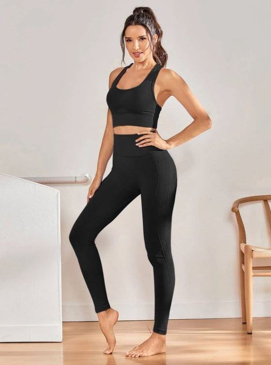 Conjunto sport bra y leggings negro