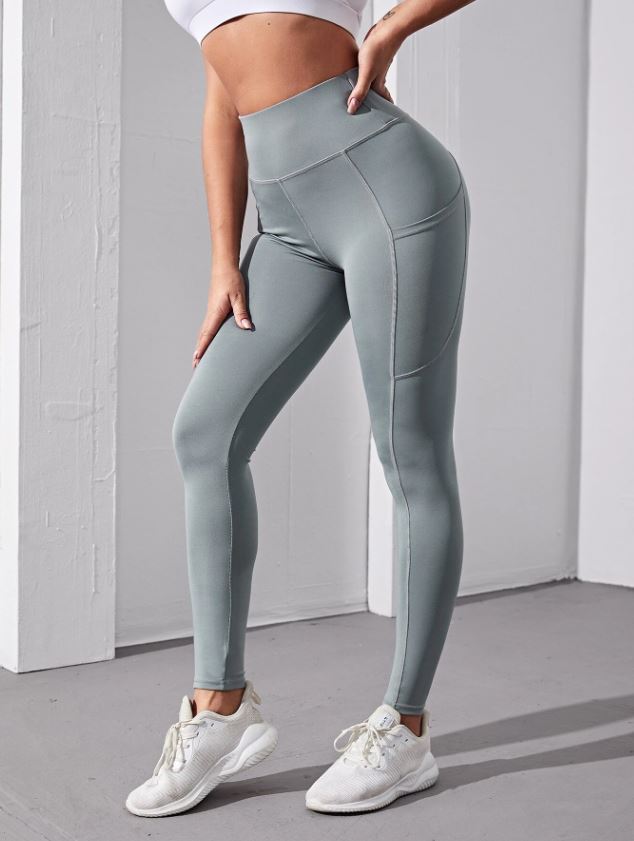 Leggings deportivos de cintura alta con bolsillo para móvil