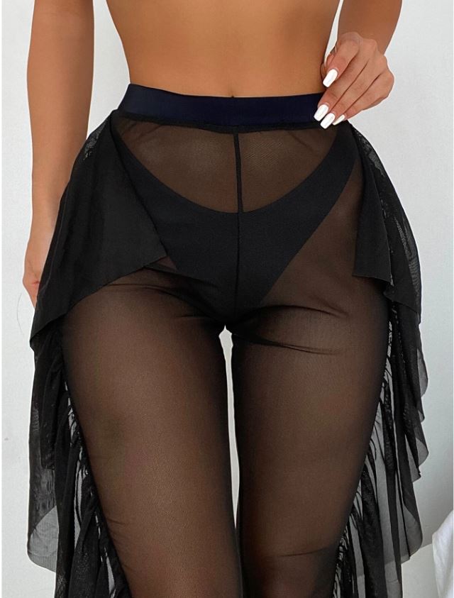 Classy Black: pantalones cover up color negro