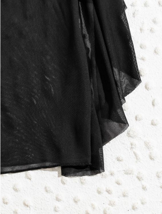 Sleek Black Beach: pantalones cover up color negro