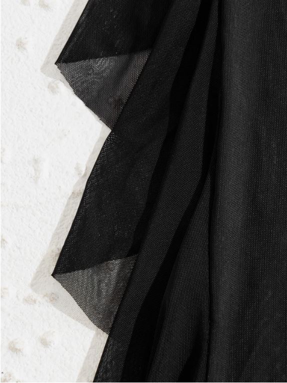 Sleek Black Beach: pantalones cover up color negro