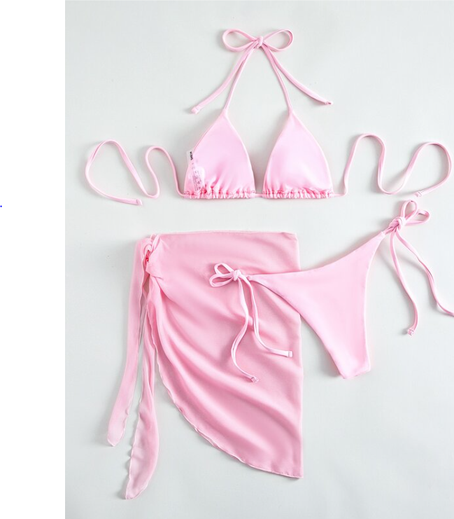RadiantRose: Bikini 3 piezas color rosa