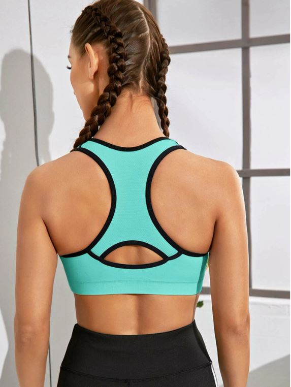 Sport bra con abertura trasera