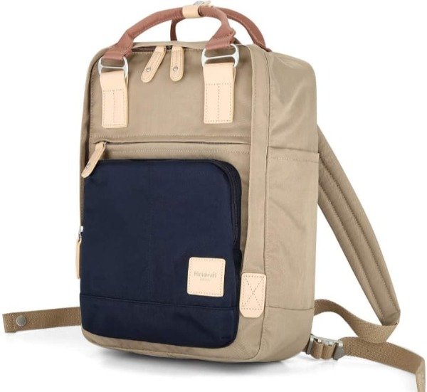 Mochila Daphne Khaki con azul