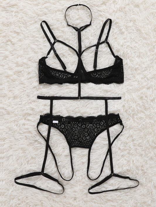 Set de lencería: Ebon Choker Bliss
