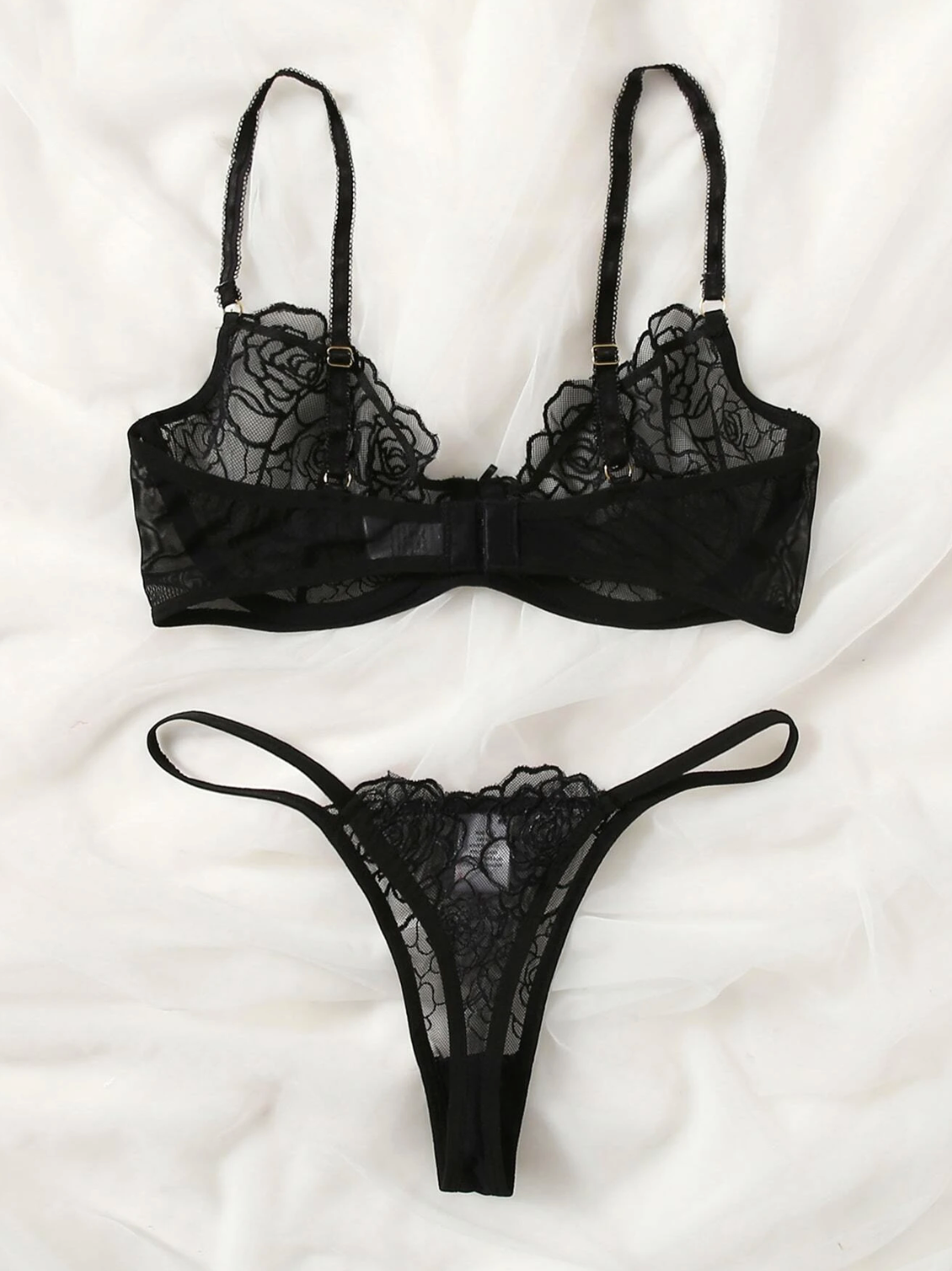 Set de lencería: Elegant Midnight Lace