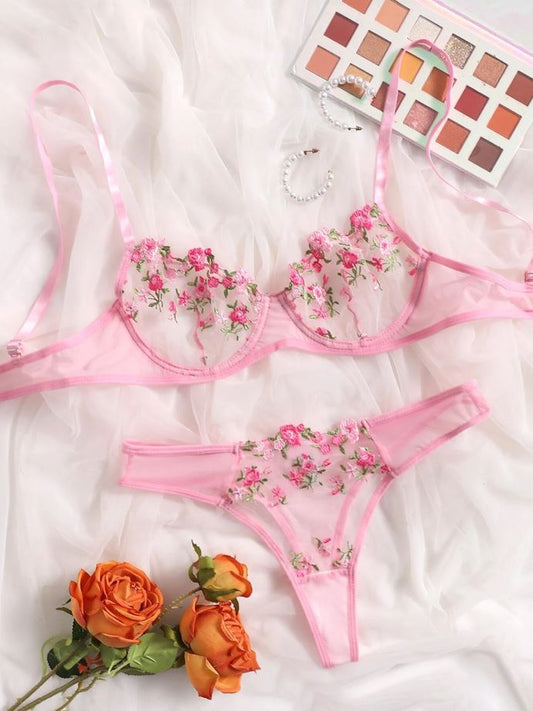 Set de lencería: Rose Lace Serenity