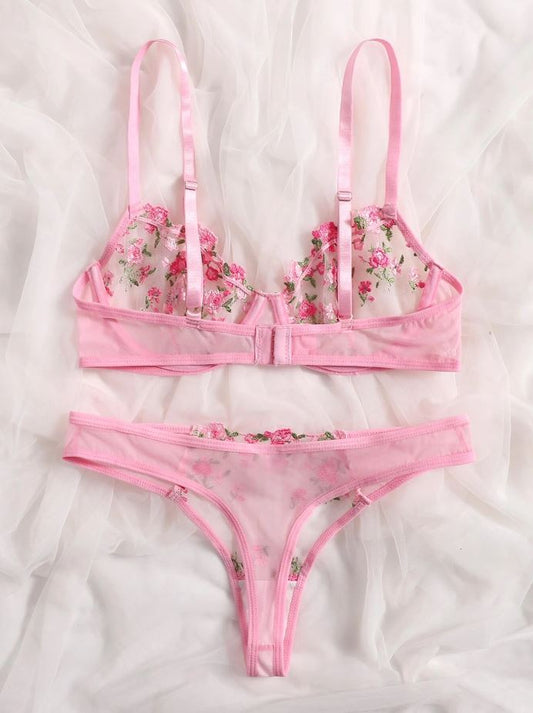 Set de lencería: Rose Lace Serenity