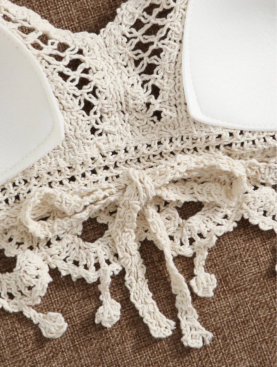 Bohemian Bliss:Tops bikini Nudo Liso Bohemio