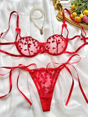 Set de lencería: Red Heart Affair