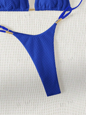 Azure Allure: Bikini 2 piezas de  bottom de tanga