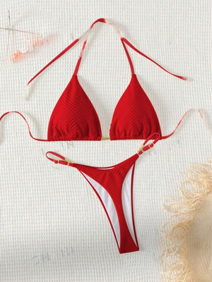 Red Hot Bliss: Bikini 2 piezas de bottom de tanga