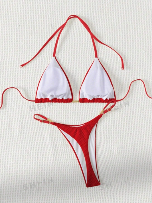 Red Hot Bliss: Bikini 2 piezas de bottom de tanga