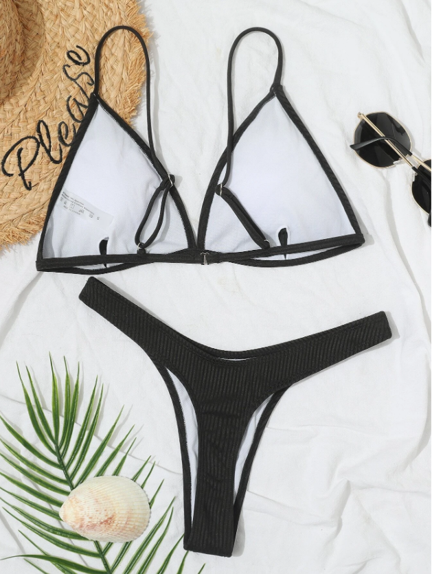 MidnightEdge: Bikini 2 piezas de corte alto tipo tanga