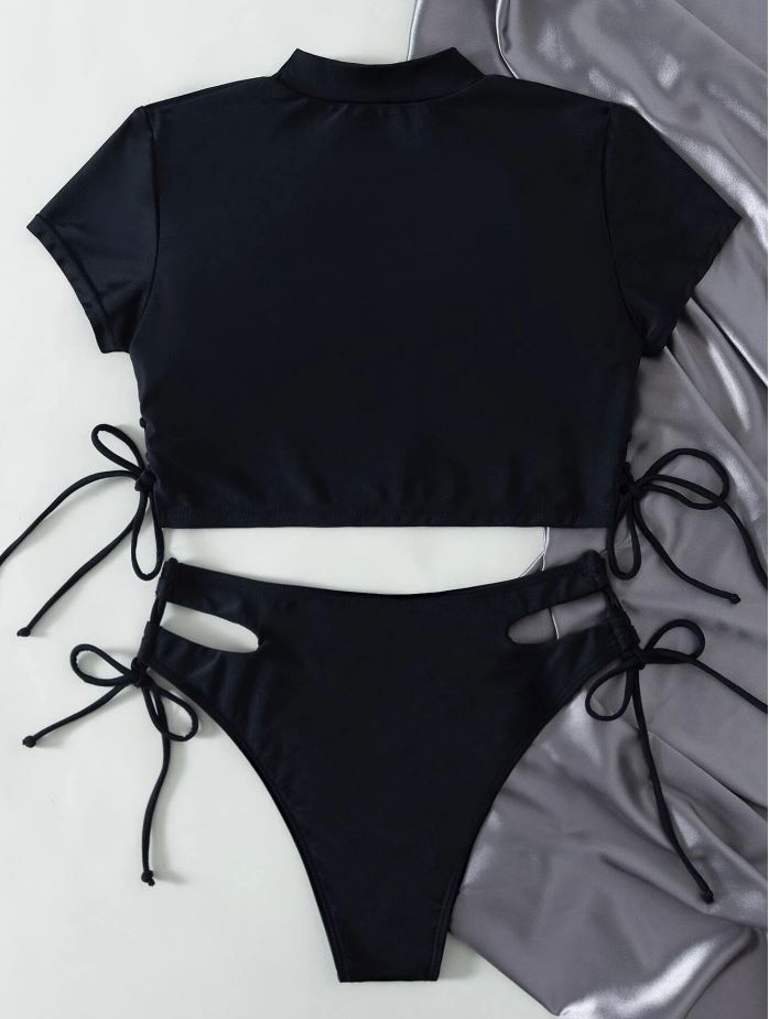 EclipseSeduction: Bikini 2 piezas con cordón lateral y abertura