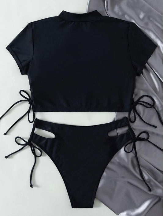 EclipseSeduction: Bikini 2 piezas con cordón lateral y abertura