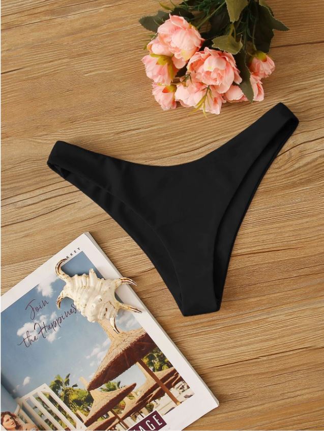 Bottom bikini color negro