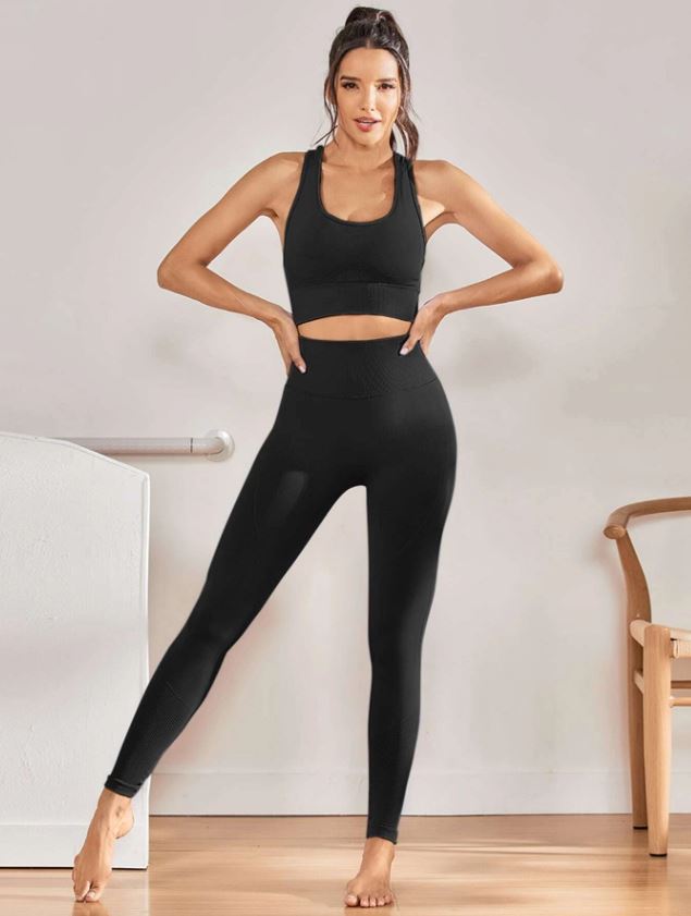 Conjunto sport bra y leggings negro