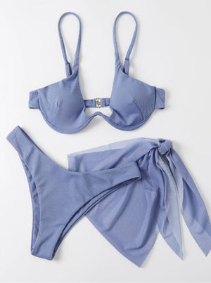 Breezy Blue: Bikini 3 piezas