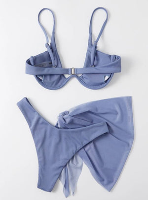 Breezy Blue: Bikini 3 piezas