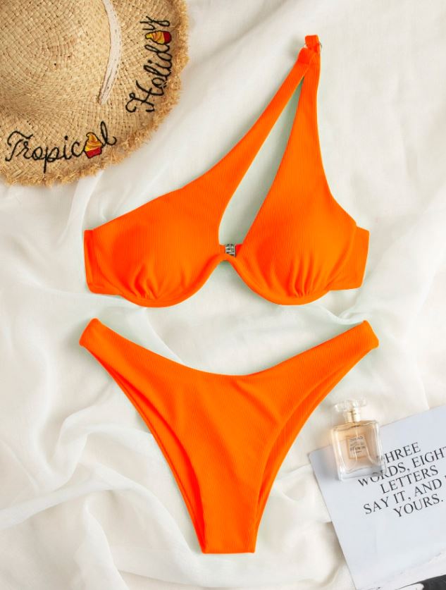 Rouge Dream: Bikini 2 piezas de un hombro push up