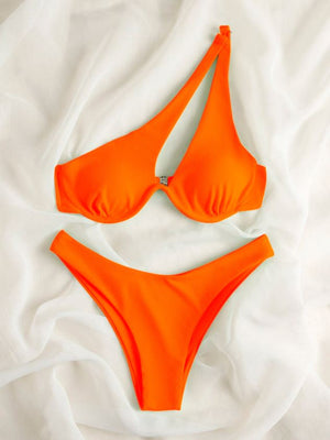 Rouge Dream: Bikini 2 piezas de un hombro push up