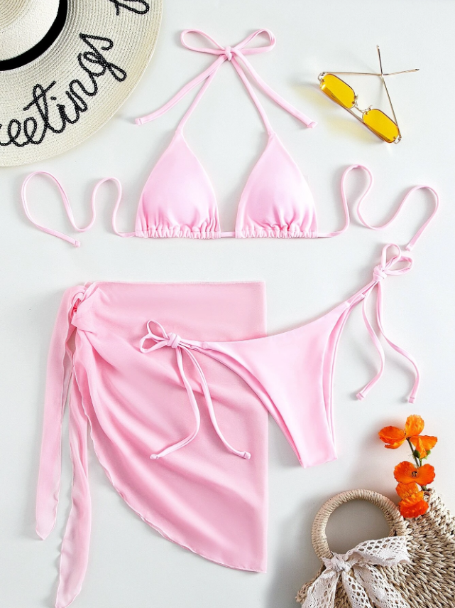 RadiantRose: Bikini 3 piezas color rosa